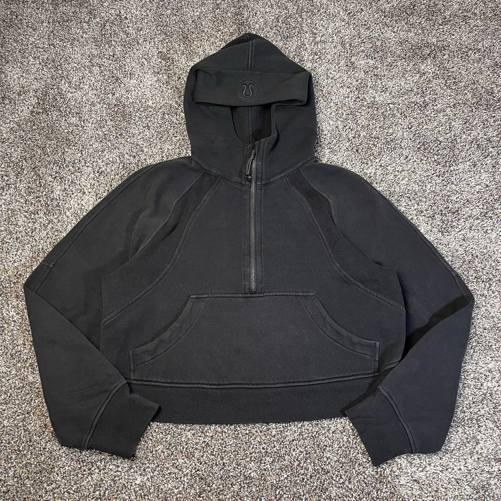 lululemon Scuba Oversized Half-Zip Hoodie Black Womens Size XS/S Pullover Shirt